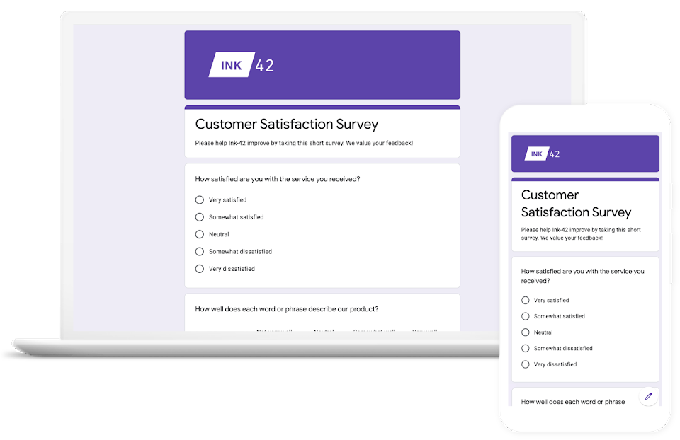 Google forms survey